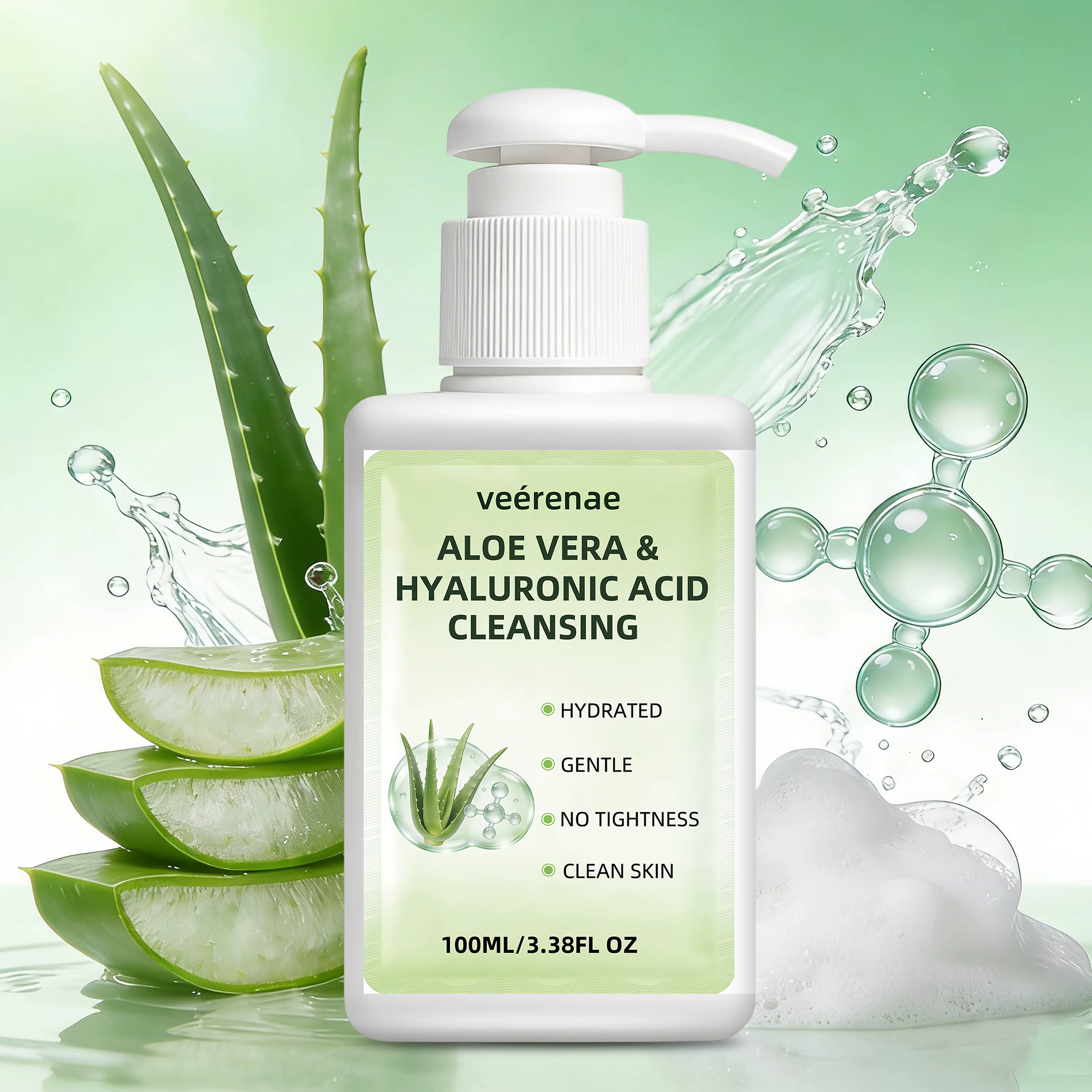 Nettoyant à l'aloe vera et à l'acide hyaluronique