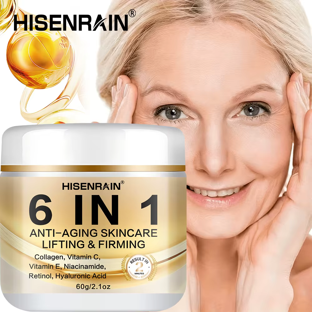 HISENRAIN Crème raffermissante anti-âge 6 en 1 – Crème anti-rides