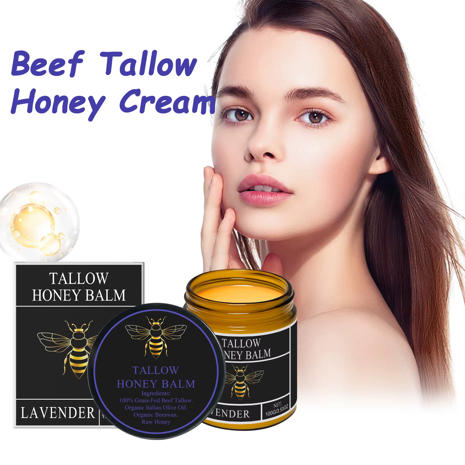 Crème au miel de Tallow de boeuf