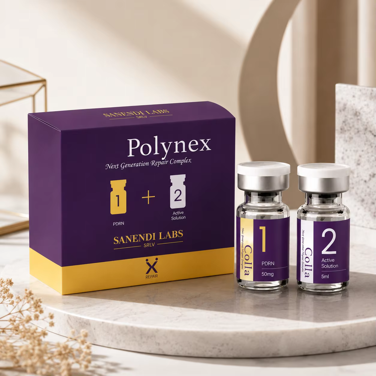 Sérum SANENDI PDRN NAD+ EXOSVITA 2 en 1 pour le soin du visage
