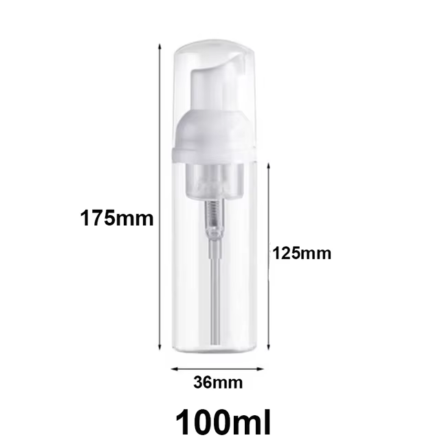 2 pièces 30ml 50ml 60ml 100ml bouteille de pompe à mousse en plastique vide visage cils