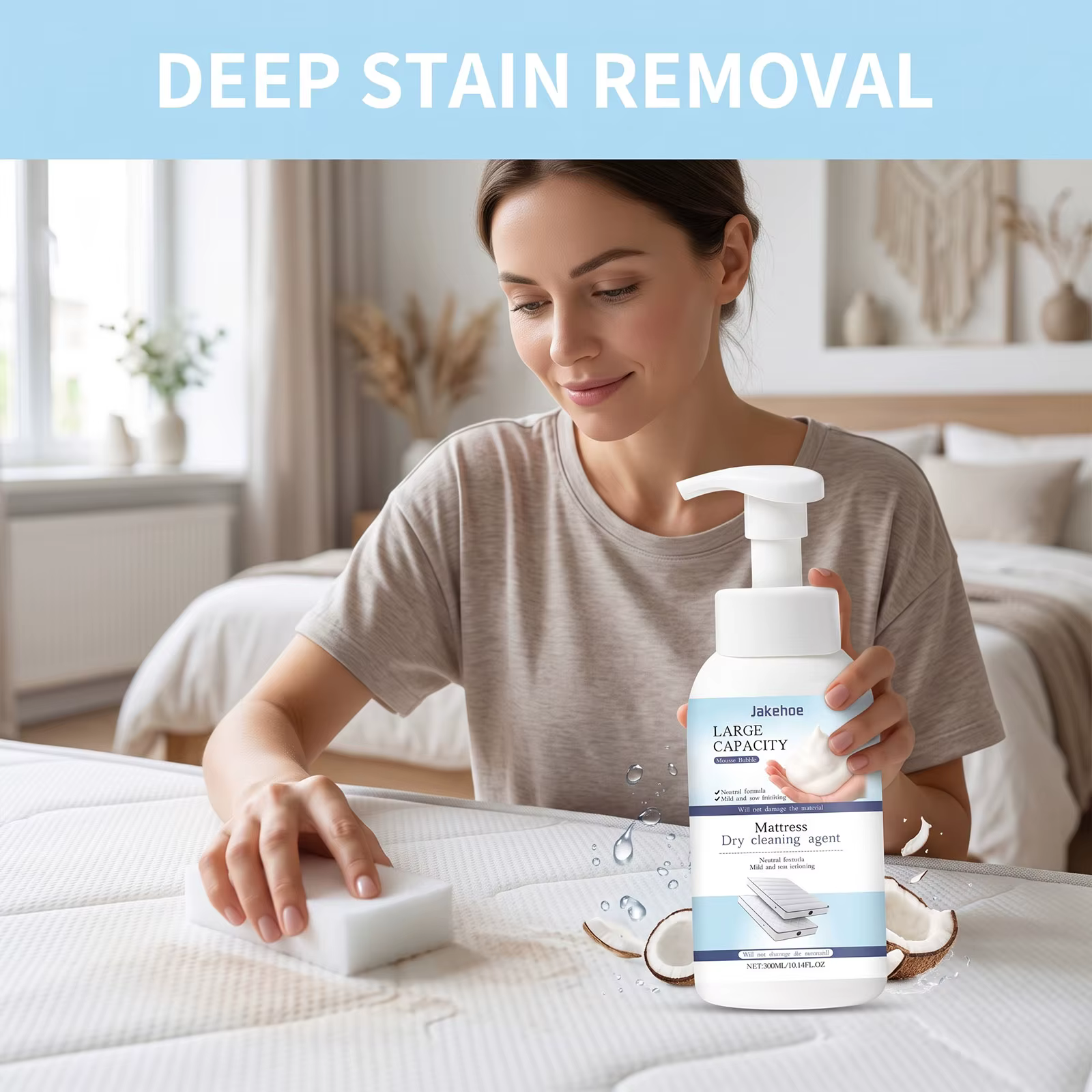 Nettoyant pour matelas et tapis en spray, éliminateur de taches, d'huile et de saleté, nettoyage en profondeur des tissus d'ameublement, désodorisant, usage domestique polyvalent, entretien quotidien