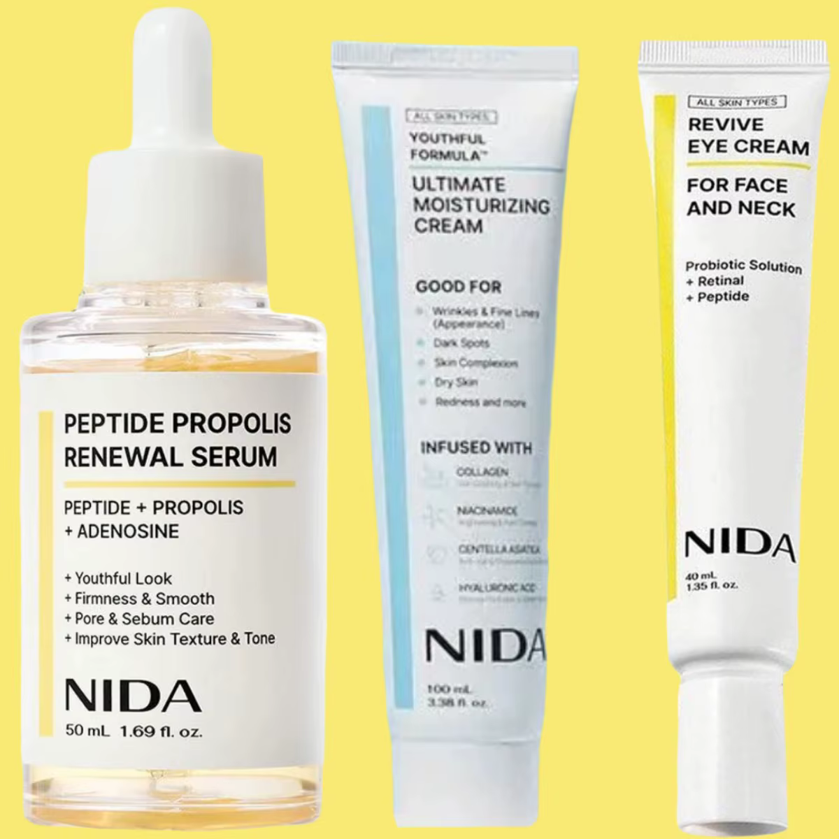 NIDA Propolis Peptide rajeunissement sérum pour le visage barrière cutanée Double réparation
