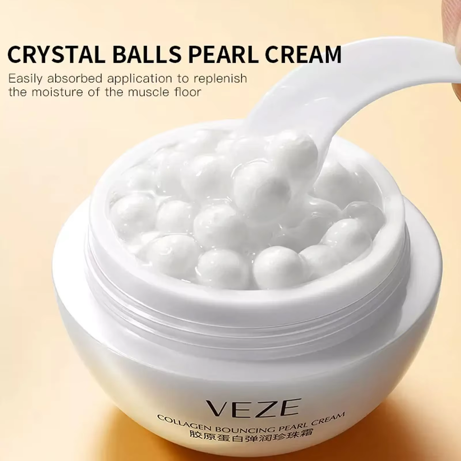 Crème pour le visage au collagène et aux perles