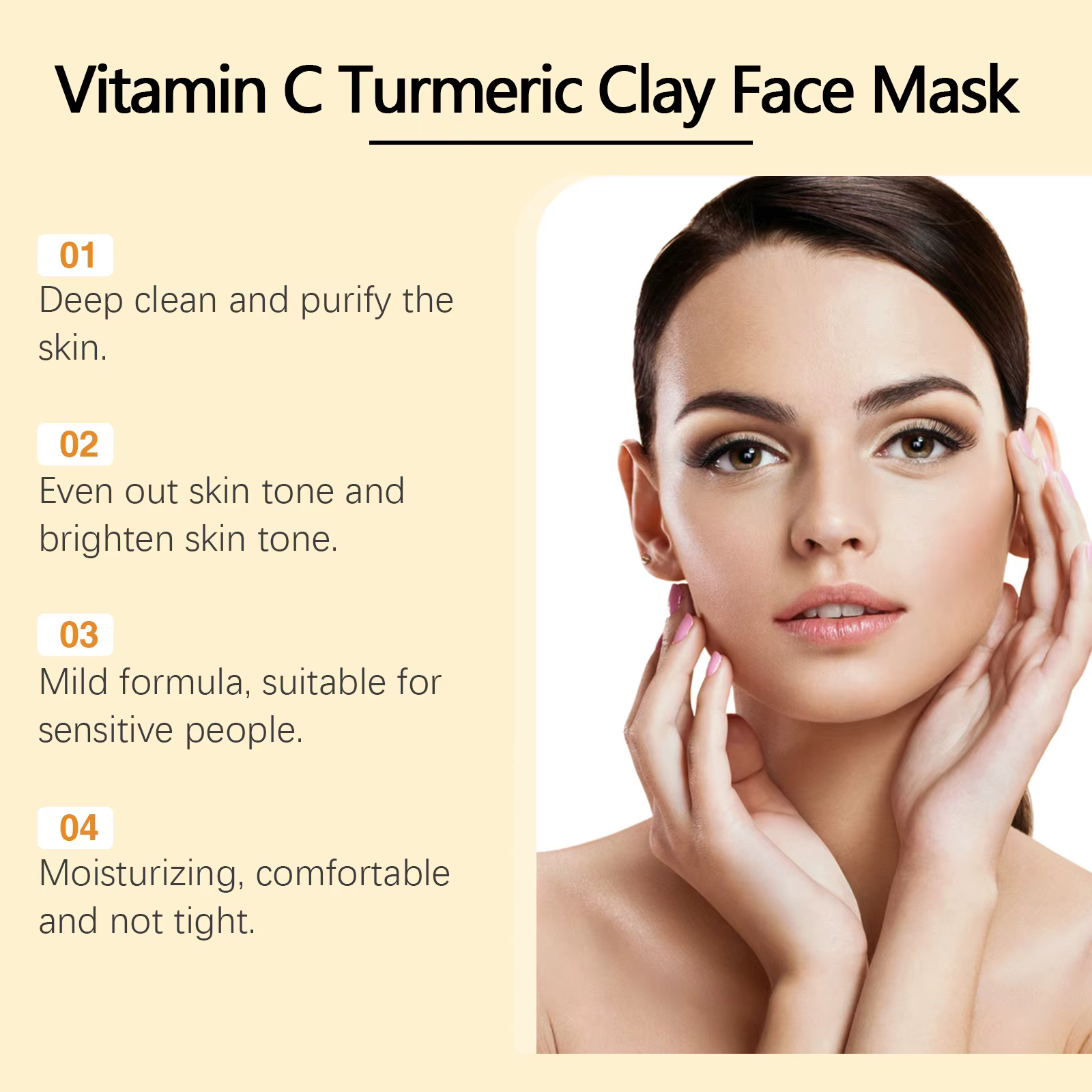 Masque en argile à la vitamineC au curcuma