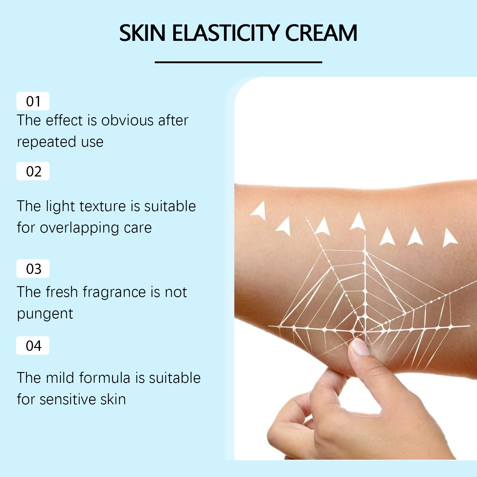 Crème raffermissante pour la peau des bras