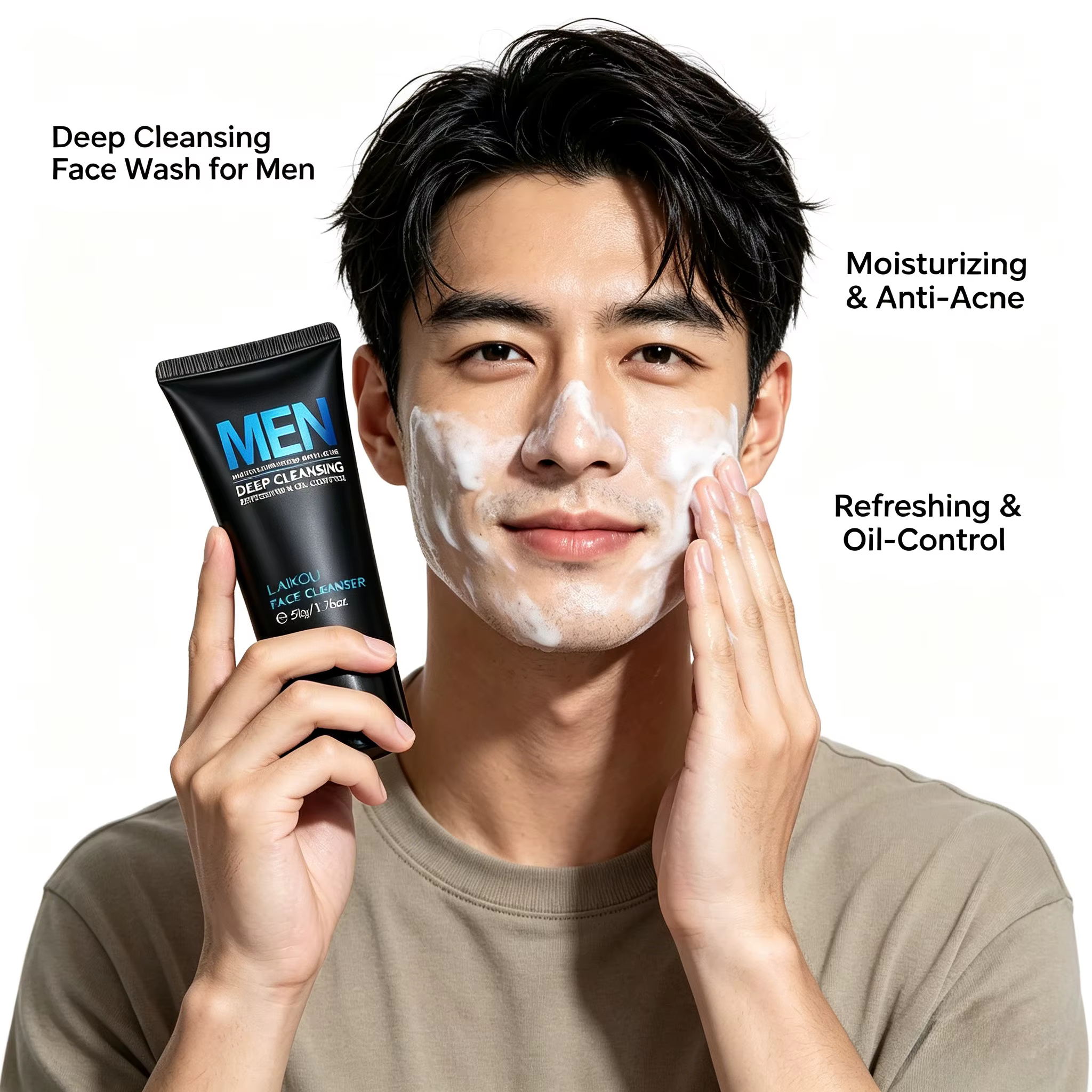 LAIKOU – nettoyant pour le visage pour hommes