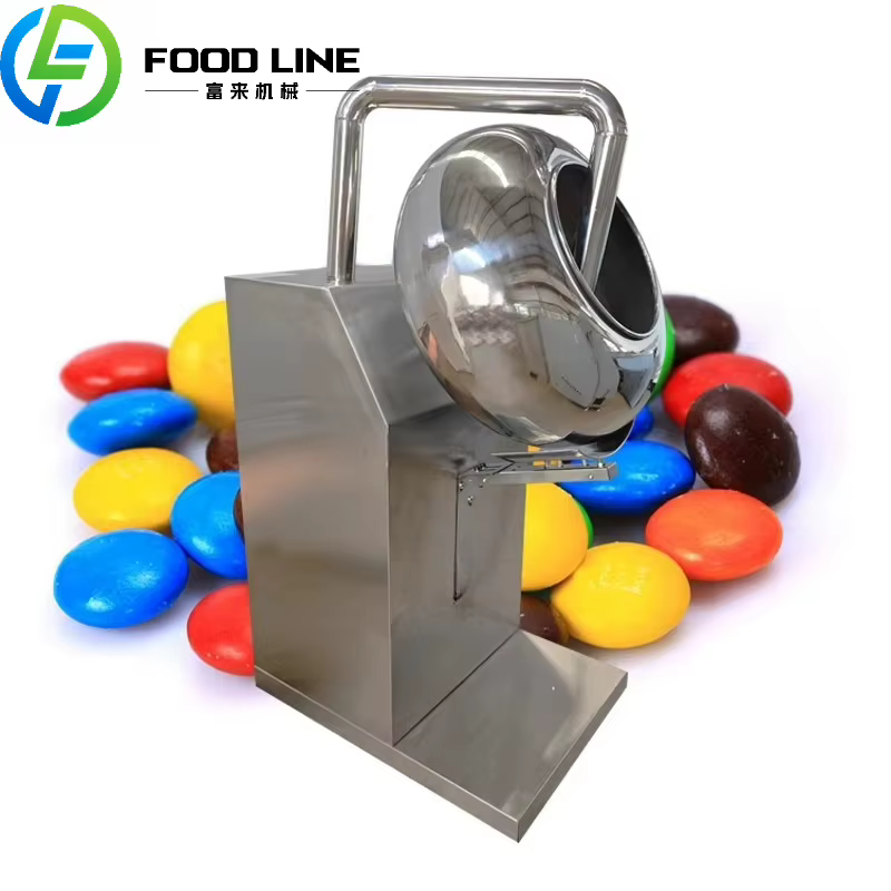 Petite machine de revêtement de noix de chocolat, poêle automatique de revêtement de chocolat