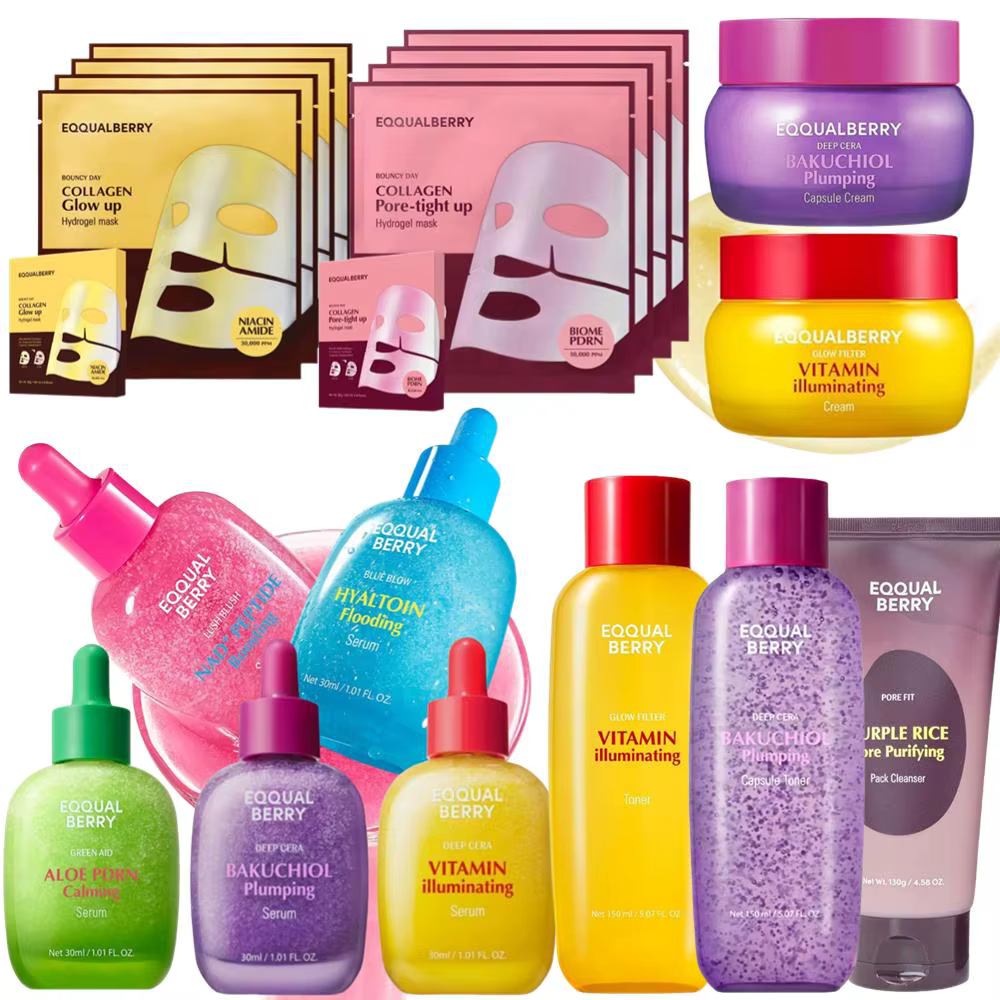 Soin coréen pour la peau EQQUALBERRY BAKUCHIOL - Sérum apaisant ALOE PDRN