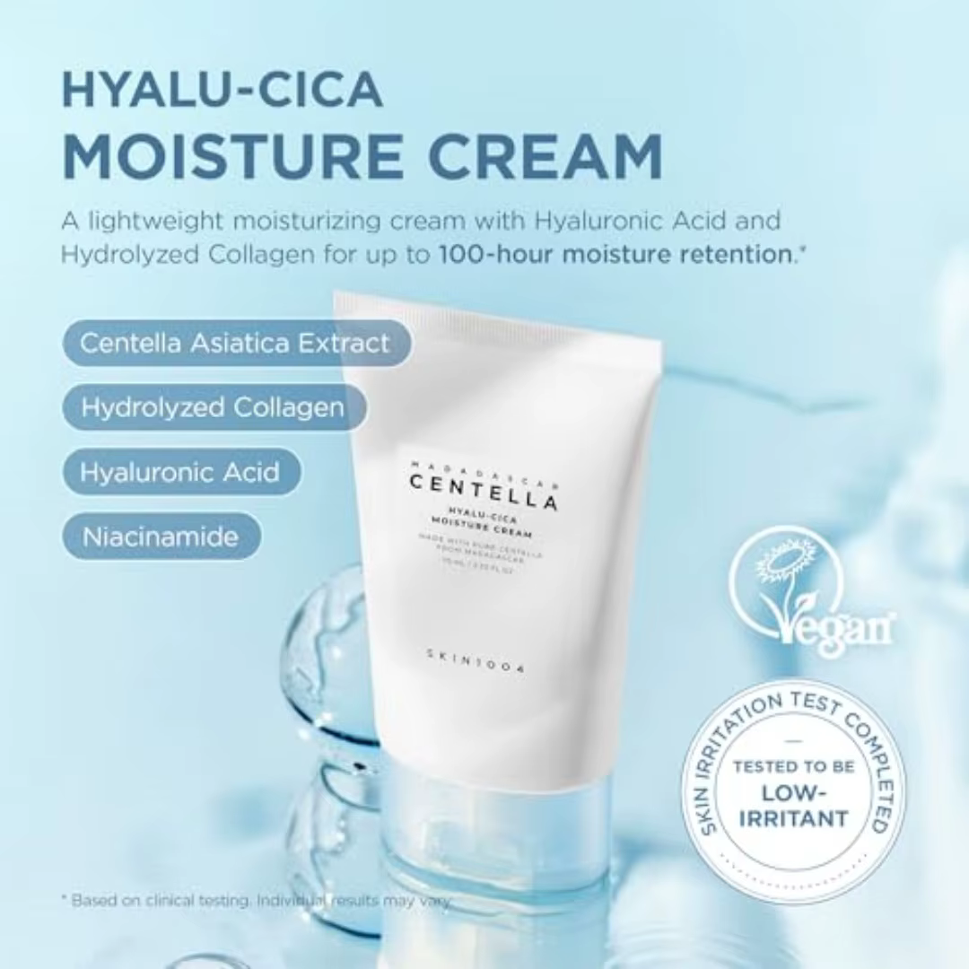 Crème hydratante pour le visage SKIN1004 Hyalu-Cica