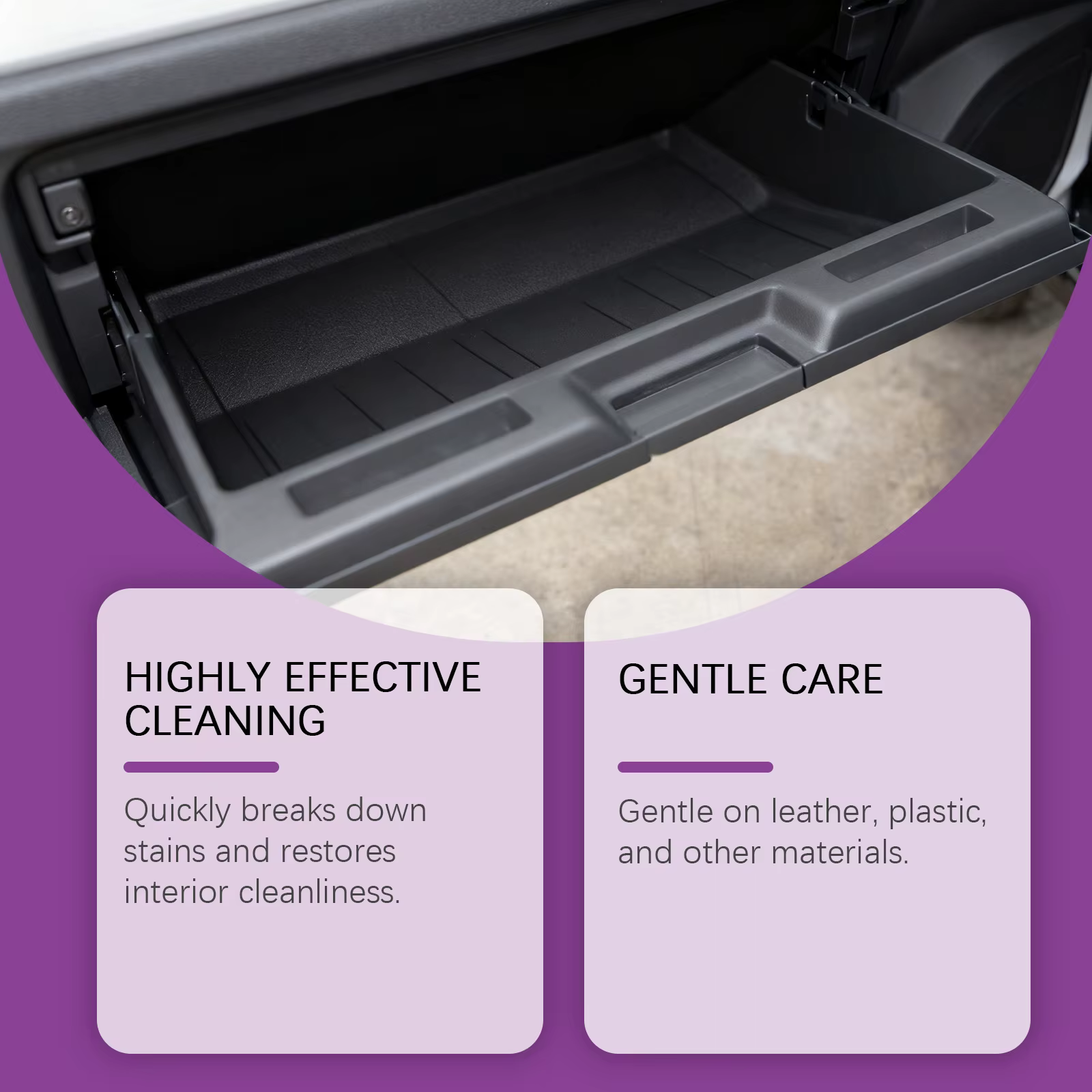 Nettoyant intérieur de voiture pour cuir, tissu et toit – Nettoyant pour ceintures de sécurité sans rinçage – Puissant détachant pour detailing automobile