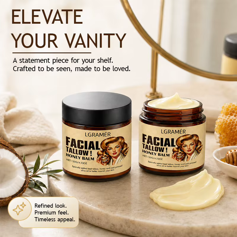 Baume Crème Visage au Suif et au Miel