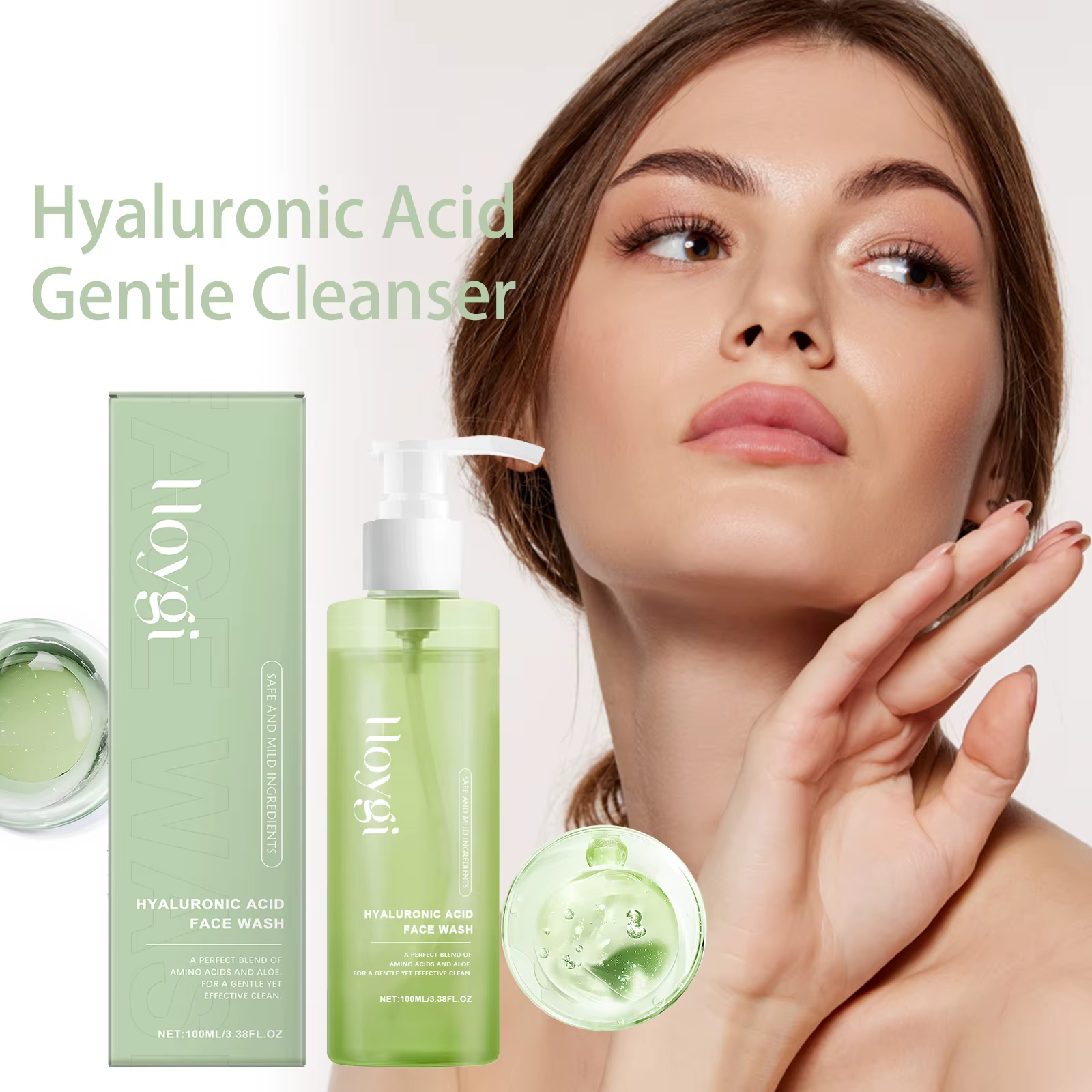 Gel nettoyant pour le visage à l'acide hyaluronique