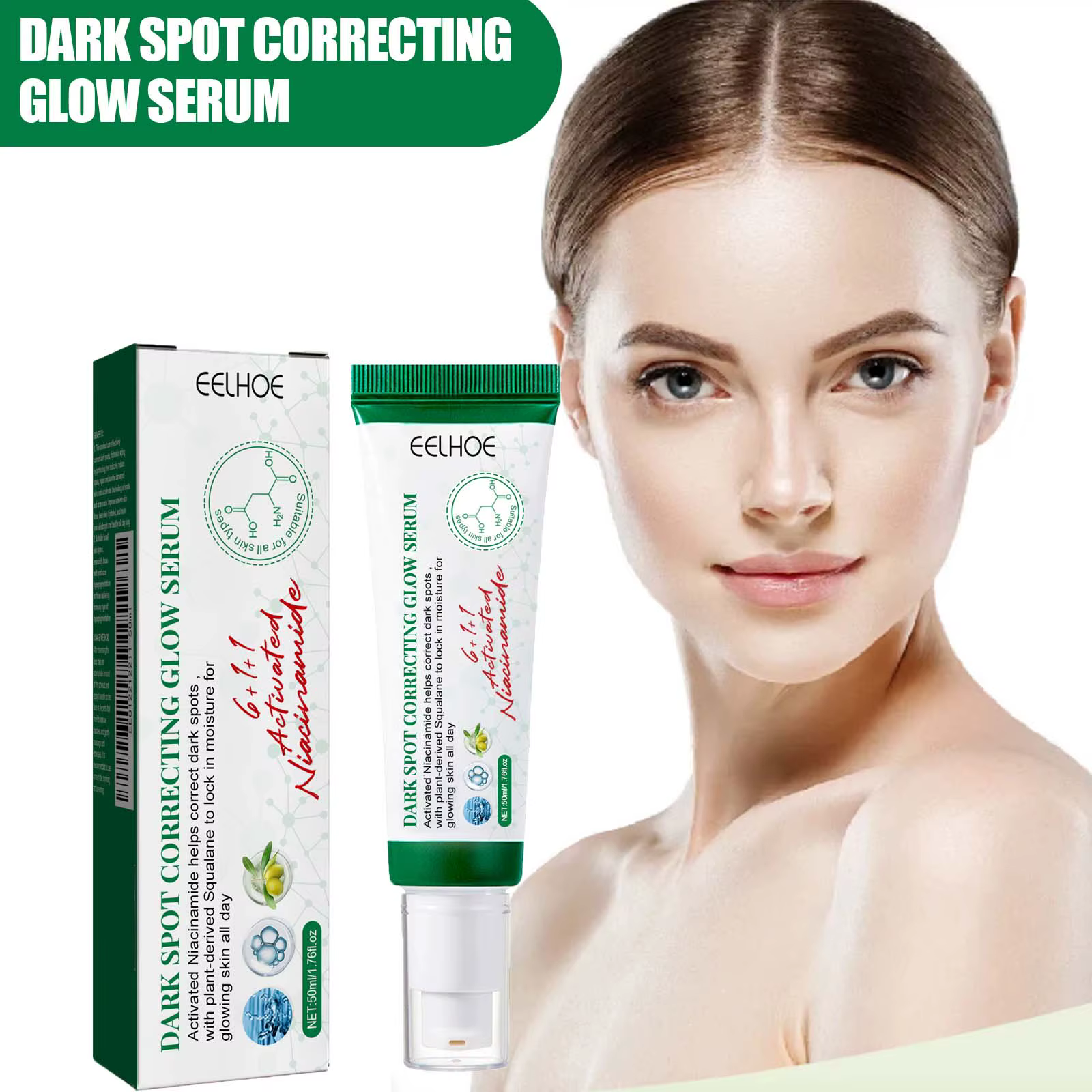 Nicotinamide correcteur de taches foncées sérum pour le visage estompe mélanine acné
