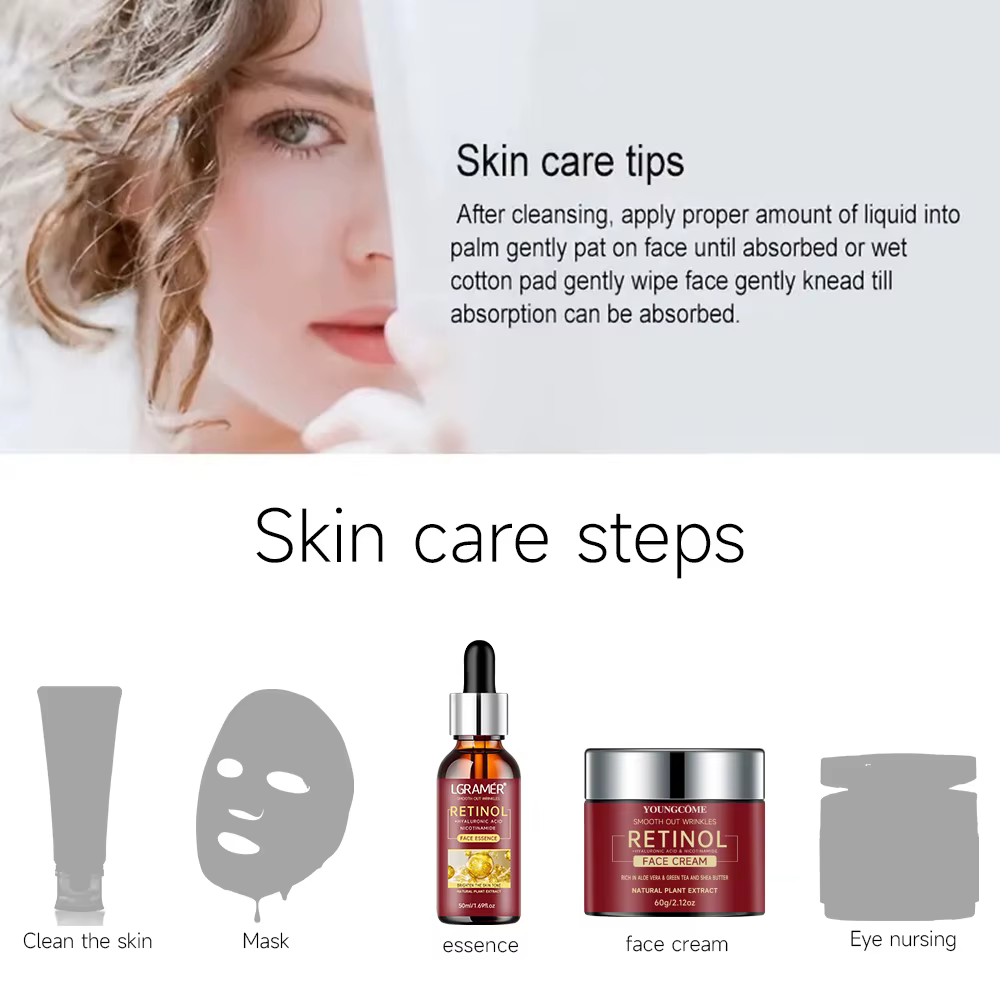 Rétinol sérum Combo crème pour le visage Lifting raffermissant réparateur