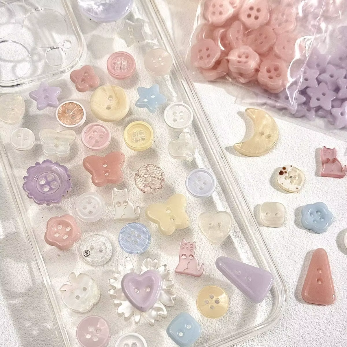Boîte aveugle de Style crème, bouton mignon en résine faite à la main, accessoires pour vêtements, Scrapbooking, artisanat, décoration de bandeau, 15/30 pièces