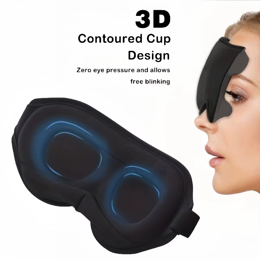 Masque pour les yeux tridimensionnel 3D pour dormir et ombrer