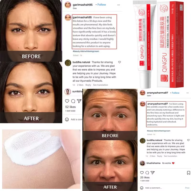 Crème anti-rides instantanée pour le visage