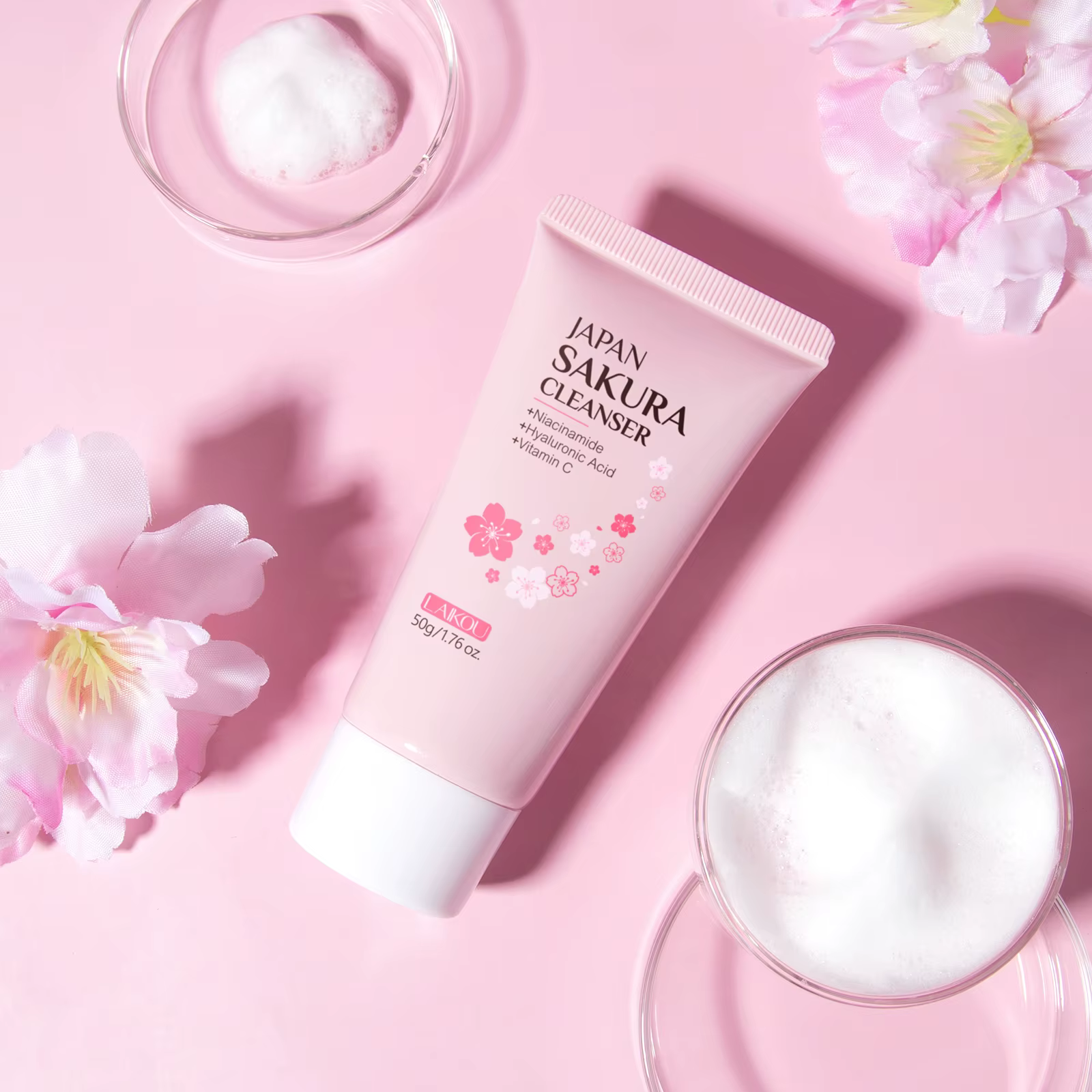 LAIKOU Japon Sakura Nettoyant pour le visage Contrôle de l'huile