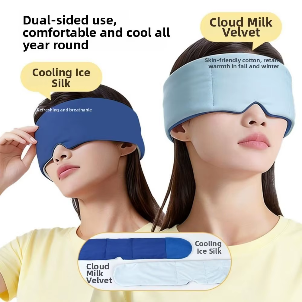 Masque oculaire ultra léger lesté par gravité, doux, respirant, double face, bloquant la lumière, respectueux de la peau, aide au sommeil
