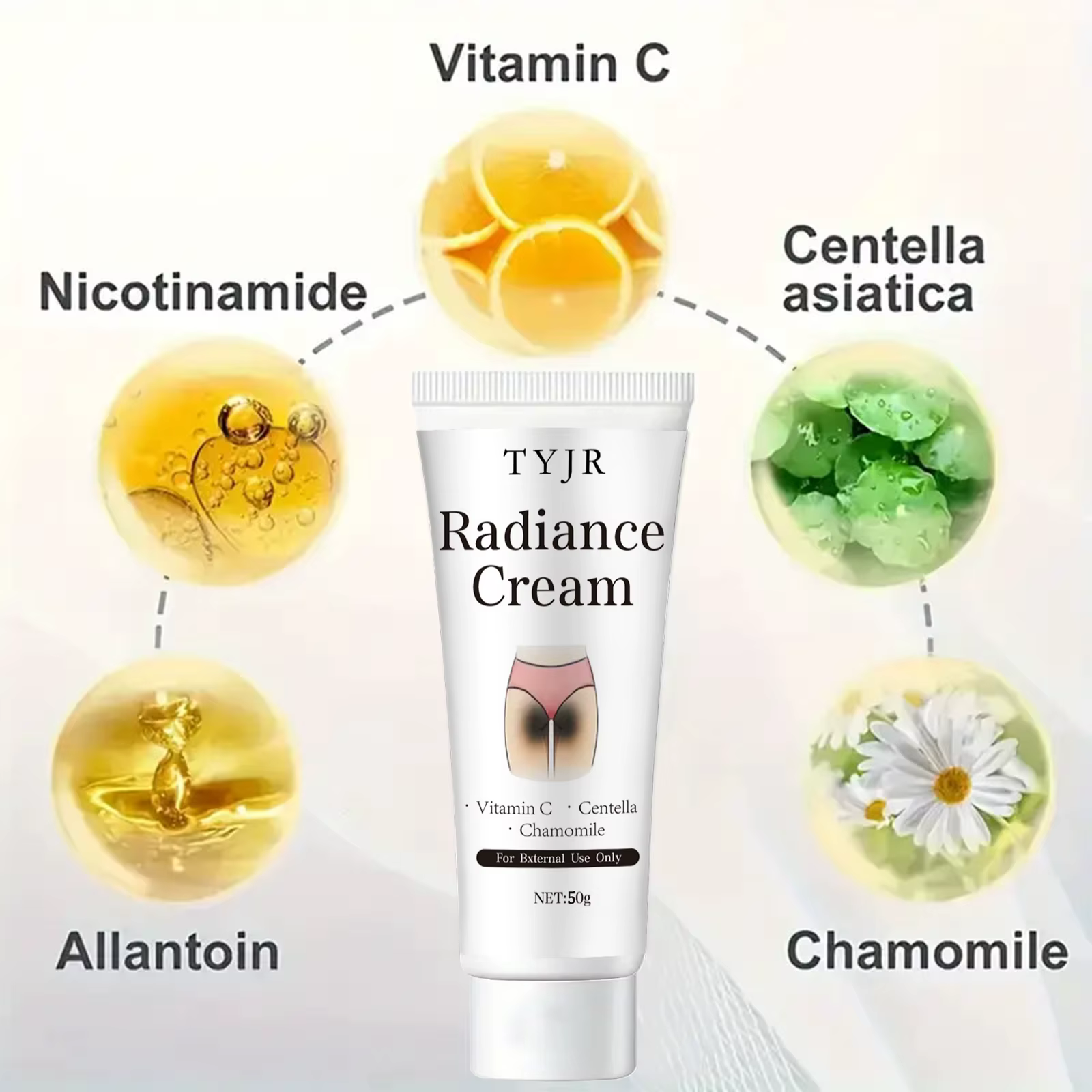 La crème blanche-neige contient Niacinamide et Centella Asiatica