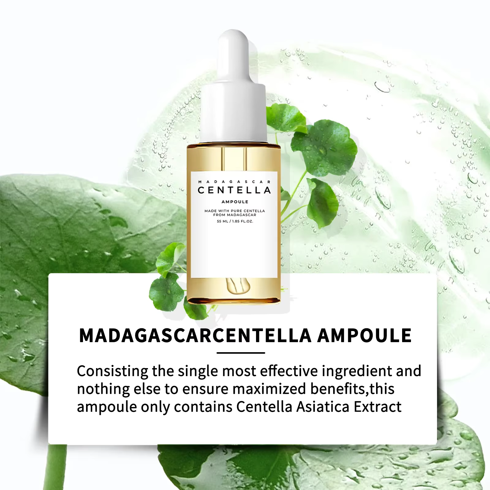 Sérum Madagascar Centella Asiatica 55 ml - Formule apaisante pour peaux sensibles avec la lutte contre l'acné