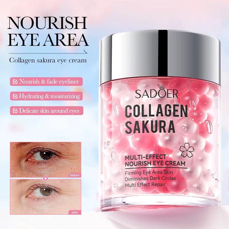 SADOER Sakura crème pour les yeux Anti cernes rides hydratant crèmes Anti-âge