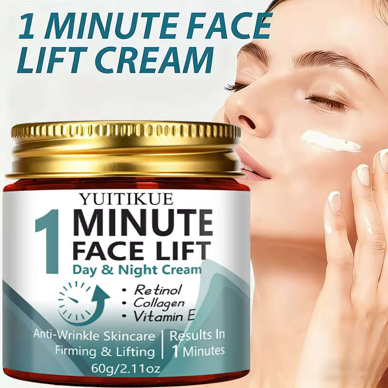 Crème de jour et de nuit liftante pour le visage de 1 minute