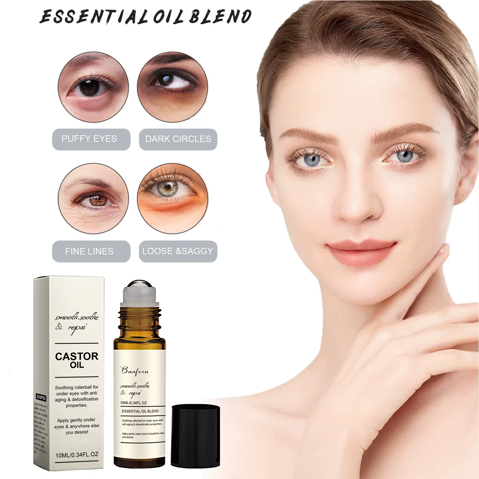 Sérum pour les yeux à l'huile de ricin