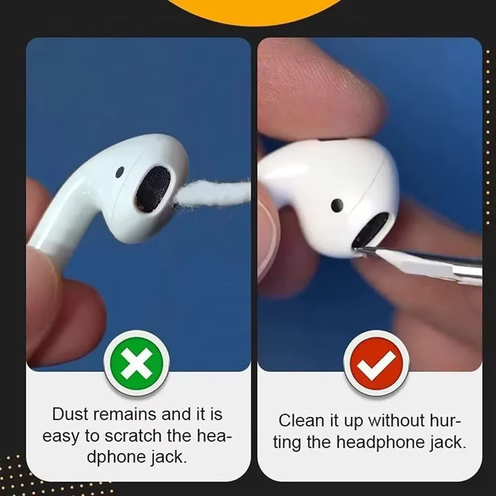 Brosse pour écouteurs 3 en 1, outil de nettoyage pour Airpods Pro 3 2 1, Kit de nettoyage pour étui d'écouteurs, stylo propre pour Xiaomi Airpots 3Pro