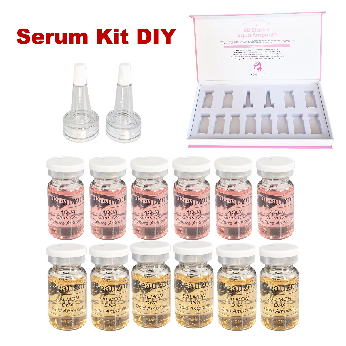 Bricolage saumon ADN BB crème acide hyaluronique visage lueur sérum Ampoule Essence Peptide fond de teint hydratant