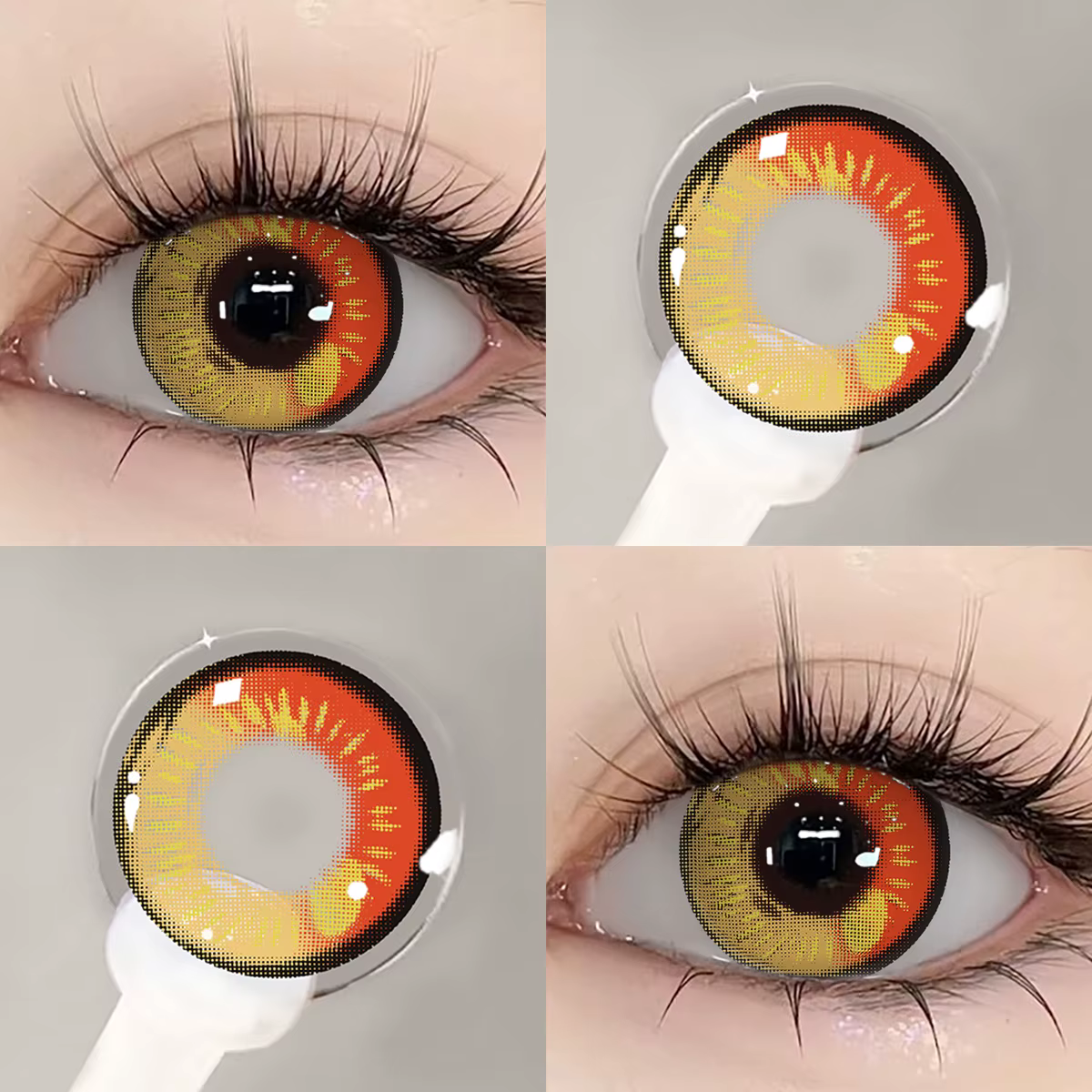 UYAAI Cosplay lentilles de contact de couleur maquillage d'halloween élèves colorés yeux jaunes Contacts cosmétique beauté lentilles bleues Contacts verts