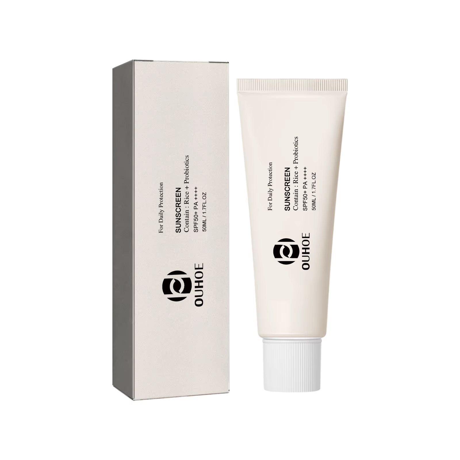 Crème solaire de riz Spf 50 +