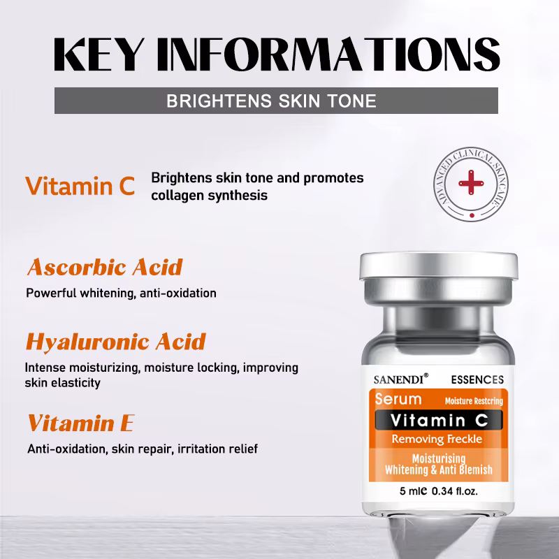 Sérum à Ampoule C vitique à Six peptides pour le visage