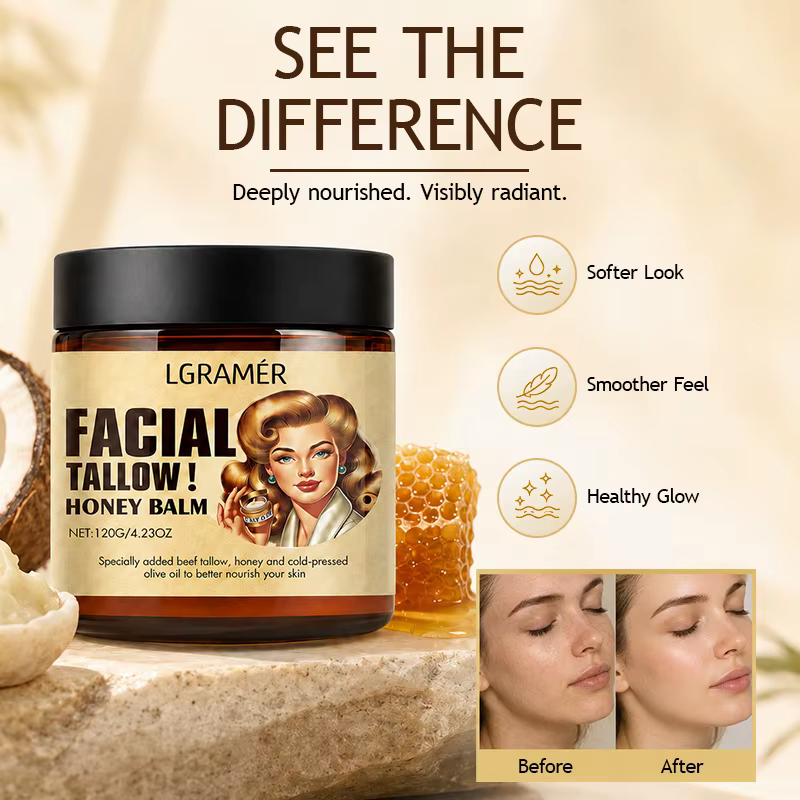 Baume Crème Visage au Suif et au Miel