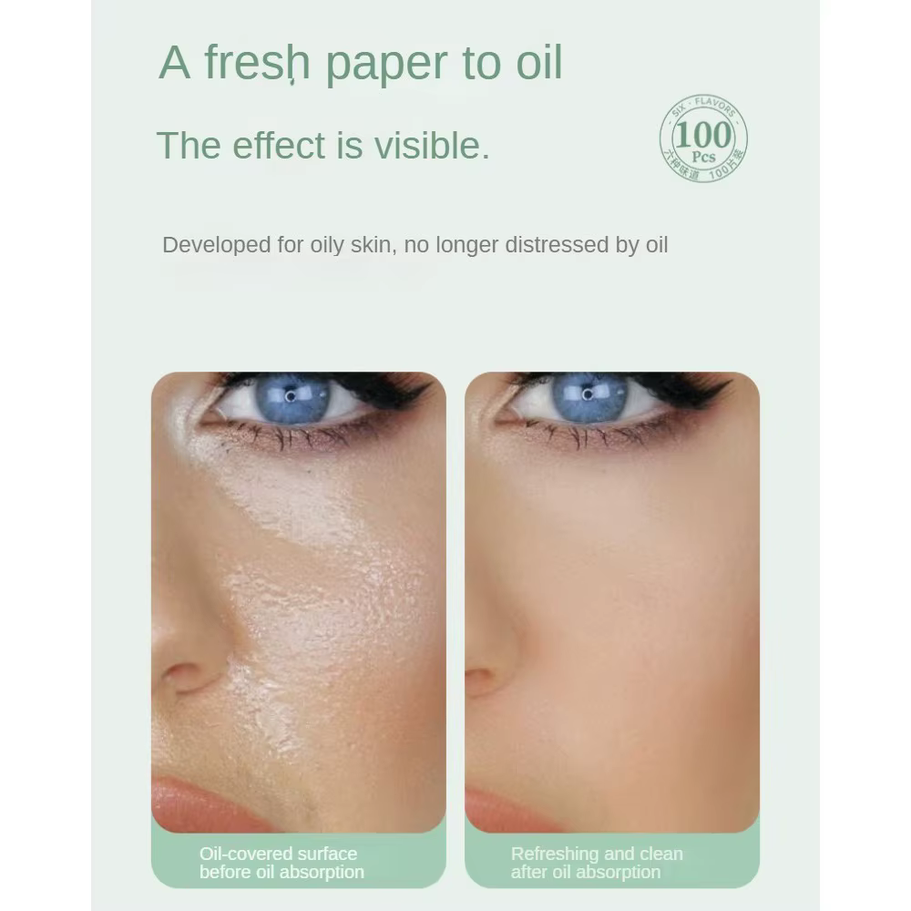 Papier absorbant l'huile pour le visage