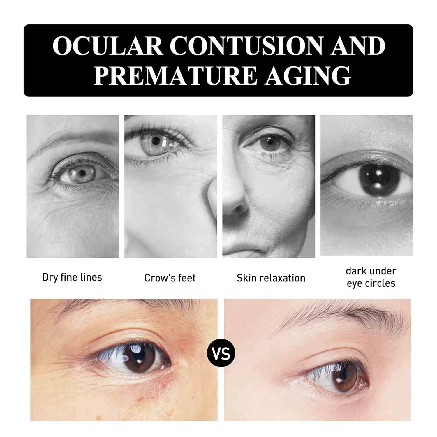 2 pièces Verfons 30G crème pour les yeux au Peptide de venin de serpent lisse les ridules