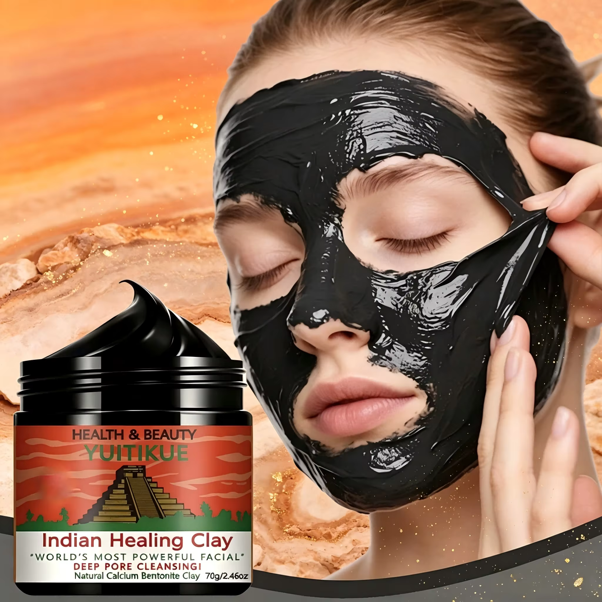 Masque de soin à l'argile indienne YUITIKUE