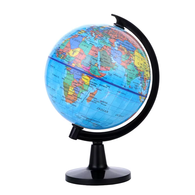 Globe éducatif pour l'enseignement, carte du monde anglaise HD avec 360, 1 pièce ° Rotation, outil d'apprentissage de la géographie de bureau standard