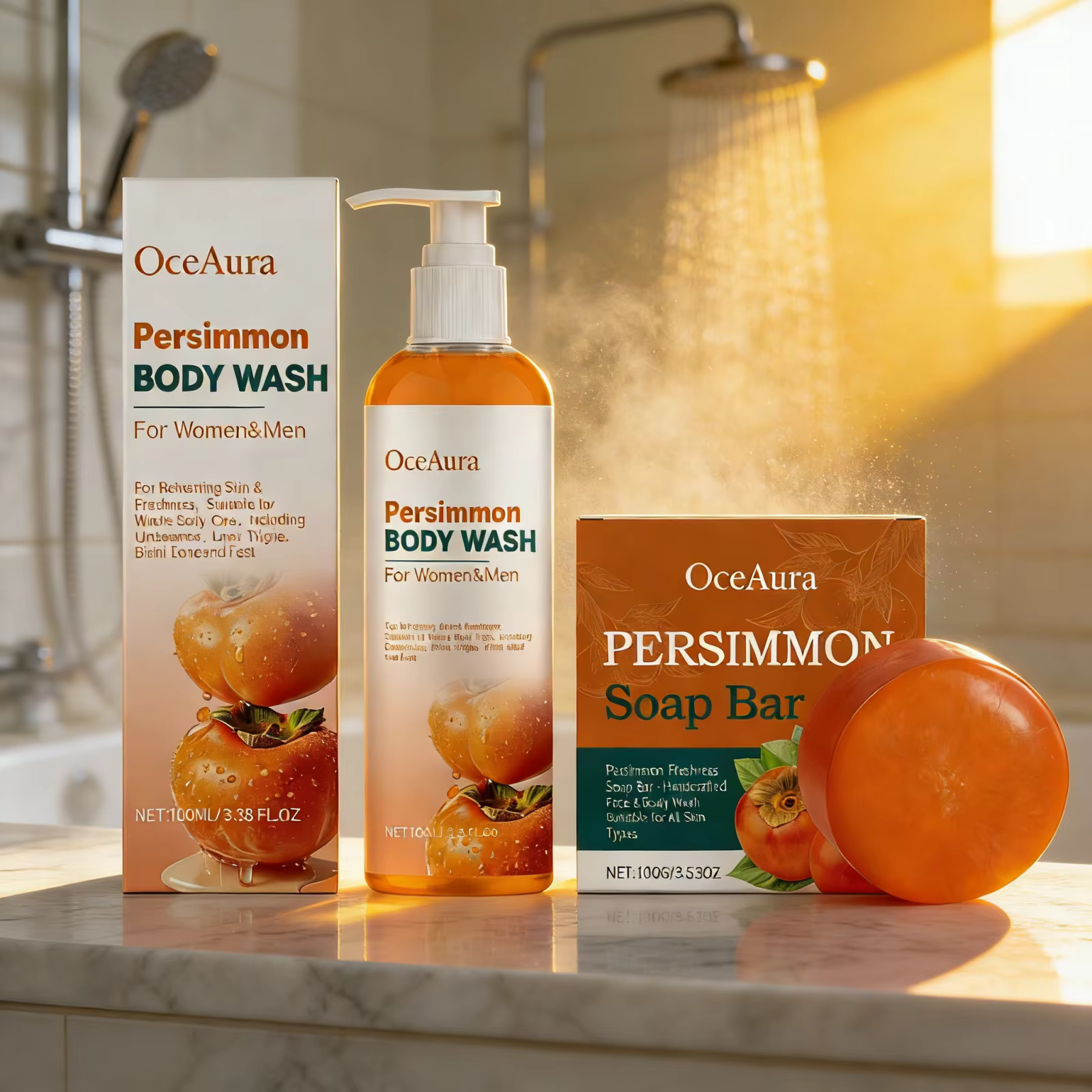 Ensemble de gel douche OceAura Persimmon