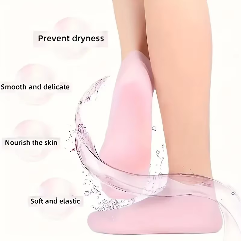 Chaussettes hydratantes en silicone élastique pour les pieds secs et gercés