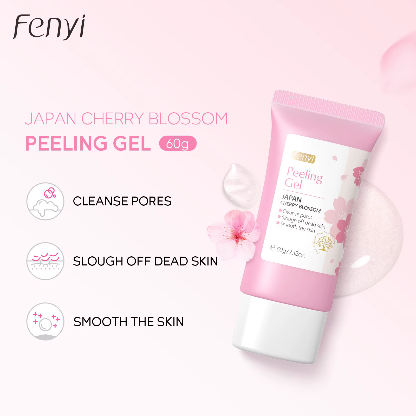Gel exfoliant en fleurs de cerisier