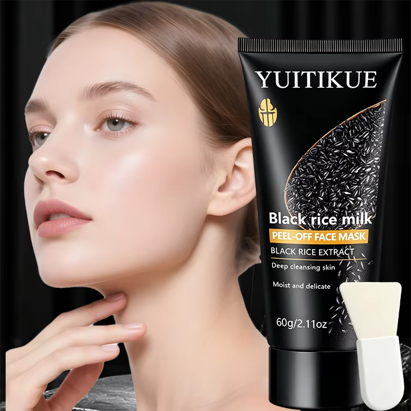 Masque facial peel-off au lait de riz noir YUITIKUE
