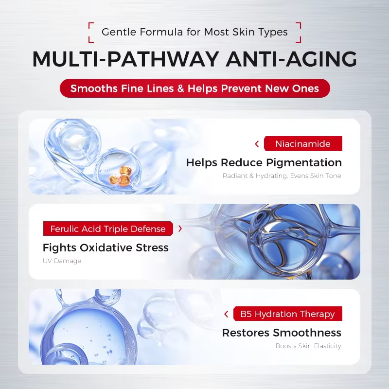 Sérum visage à la vitamine C 30 ml x 3 – Niacinamide + extrait de calendula
