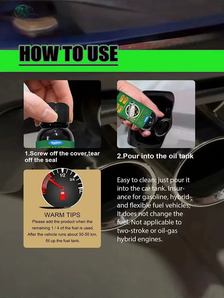 Nettoyant pour catalyseur, améliore la performance du moteur, élimine le carbone, réduit la consommation de carburant pour les voitures diesel et à essence, universel