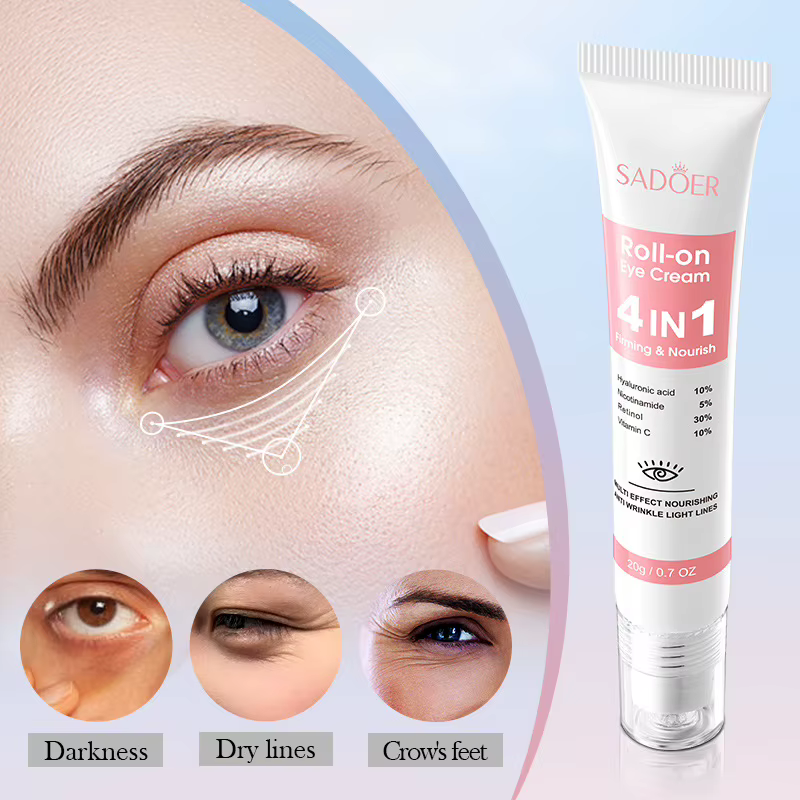 SADOER 4in1 crème hydratante à rouler pour les yeux Anti cernes sacs