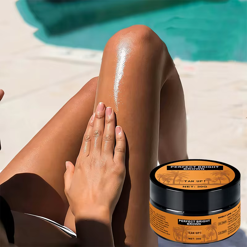 Crème Bronzante Visage et Corps Longue Durée – Autobronzant Naturel Nourrissant Protecteur Anti-UV # 01