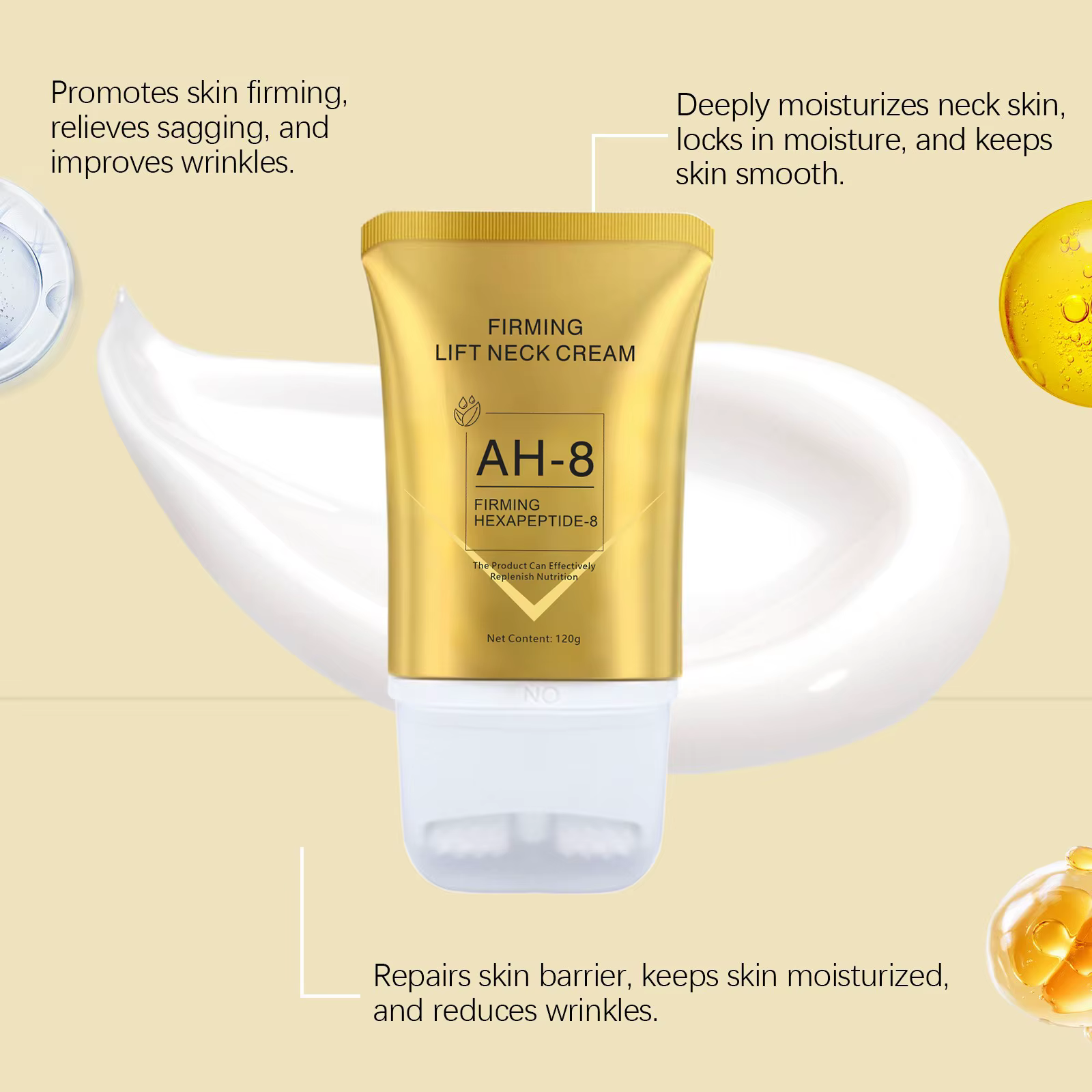 Crème de Massage pour le cou à rouleau