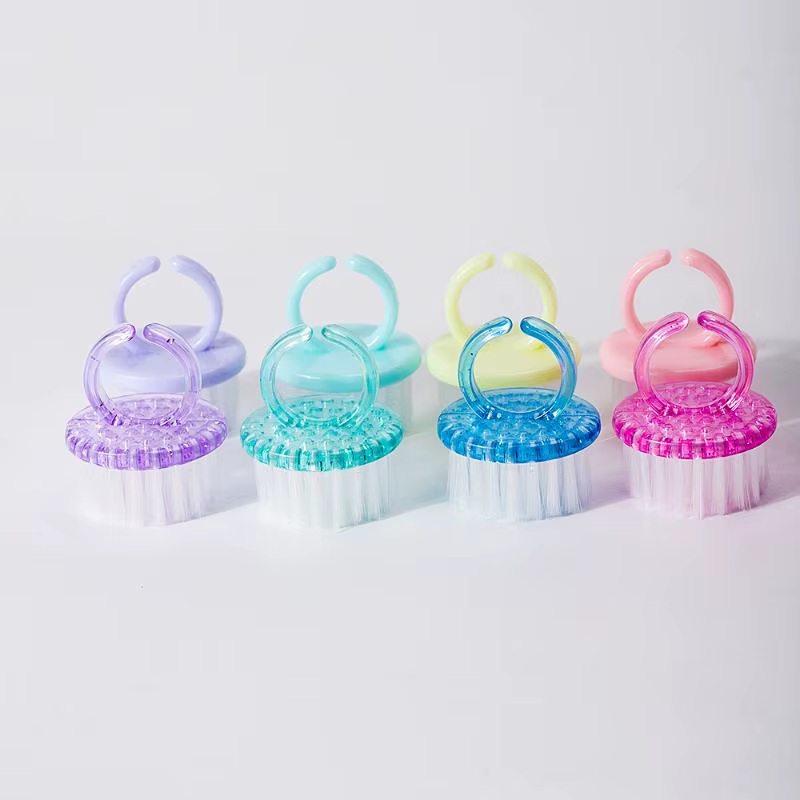 Brosses à ongles en plastique, gommage des mains, brosse de nettoyage des détails, dépoussiéreur, nettoyant pour Nail Art, manucure, outils poussoirs de cuticules
