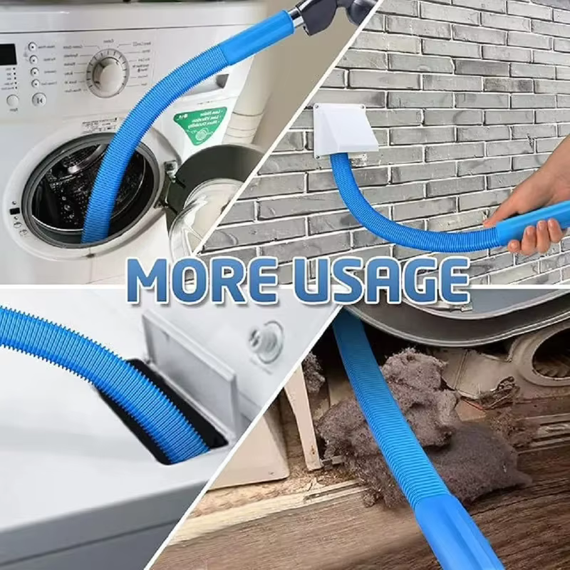 Kit d'aspirateur pour conduit de sécheuse HOMEFISH, accessoire de nettoyage de conduit flexible, dépoussiéreur universel pour les conduits d'appareils électroménagers